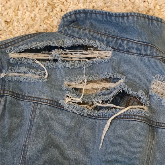 Crop Jean Jacket Handmade - Picture 6 of 7